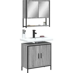vidaXL Conjuntos De Muebles-Set de muebles de baño 2 pzas madera contrachapada