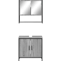 vidaXL Conjuntos De Muebles-Set de muebles de baño 2 pzas madera contrachapada