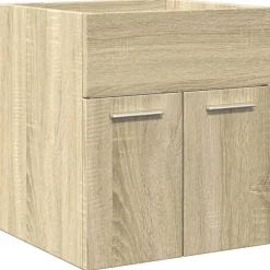 vidaXL Conjuntos De Muebles-Set de muebles de baño 3 pzas madera contrachapada