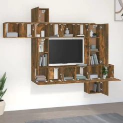 vidaXL Muebles Tv-Set de muebles de TV 10 pzas madera contrachapada