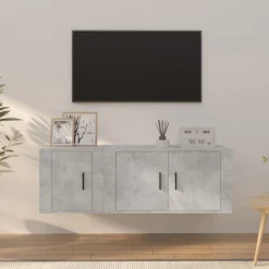 vidaXL Muebles Tv-Set de muebles de TV 2 pzas madera contrachapada gris hormigón