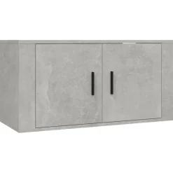vidaXL Muebles Tv-Set de muebles de TV 2 pzas madera contrachapada gris hormigón