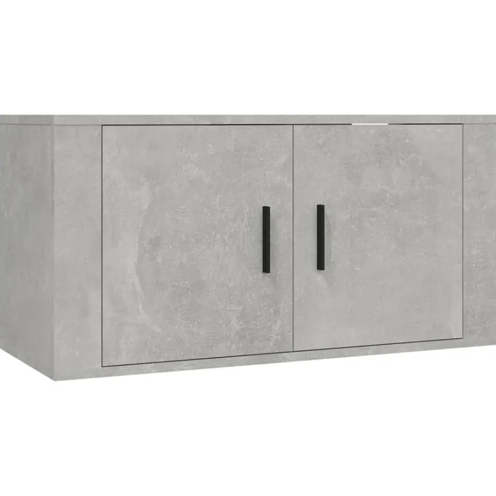 vidaXL Muebles Tv-Set de muebles de TV 2 pzas madera contrachapada gris hormigón
