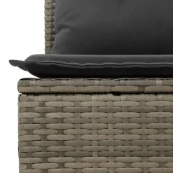 vidaXL Set de muebles de jardín 6 pzas y cojines ratán sintético Gris Online