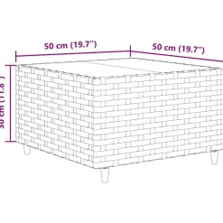 vidaXL Muebles De Jardín-Set de muebles de jardín y cojines 7 pzas ratán sintético