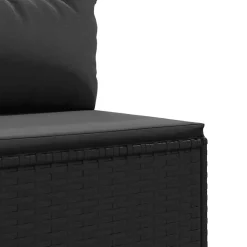 vidaXL Muebles De Jardín-Set de muebles de jardín y cojines 7 pzas ratán sintético
