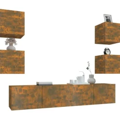 vidaXL Muebles Tv-Set de muebles de TV 6 pzas madera contrachapada
