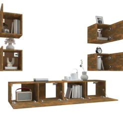 vidaXL Muebles Tv-Set de muebles de TV 6 pzas madera contrachapada