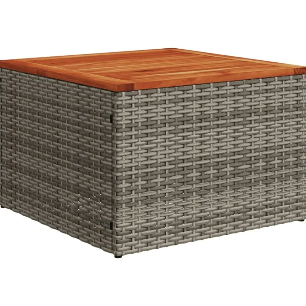 vidaXL Set de muebles de jardín 9 pzas y cojines ratán sintético gris gris y gris oscuro Online