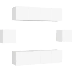 vidaXL Muebles Tv-Set de muebles de salón TV 6 piezas madera de ingeniería