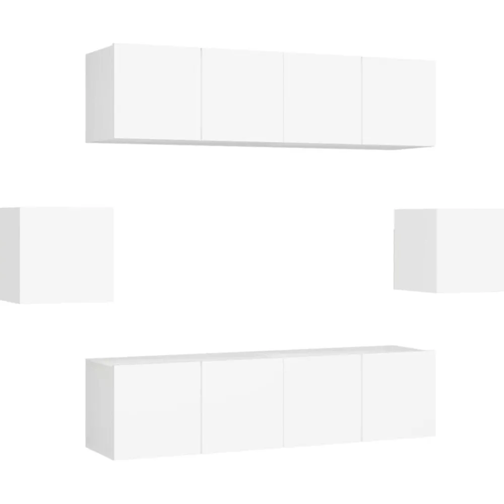vidaXL Muebles Tv-Set de muebles de salón TV 6 piezas madera de ingeniería