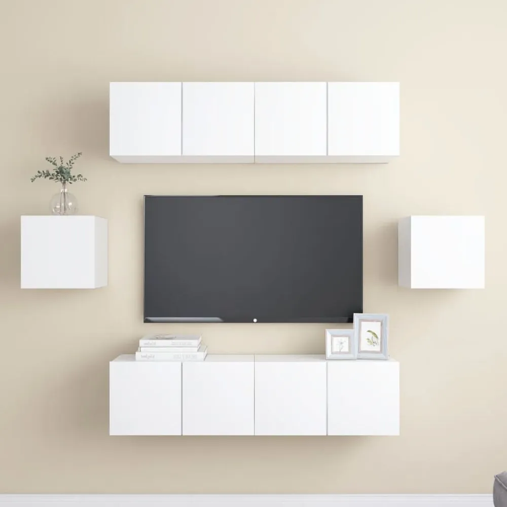 vidaXL Muebles Tv-Set de muebles de salón TV 6 piezas madera de ingeniería