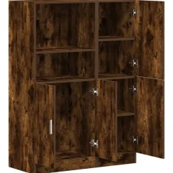 vidaXL Set de muebles de cocina 2 pzas madera ingeniería Roble ahumado Best