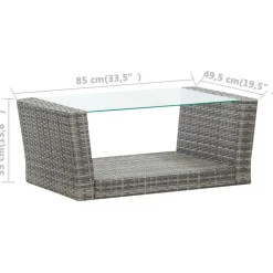 vidaXL Muebles De Jardín-Set de muebles de jardín 4 pzas y cojines ratán sintético