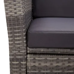vidaXL Muebles De Jardín-Set de muebles de jardín 4 pzas y cojines ratán sintético