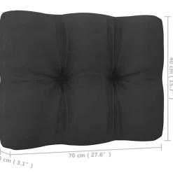 vidaXL Muebles De Jardín-Set de muebles de jardín 2 pzas con cojines madera pino