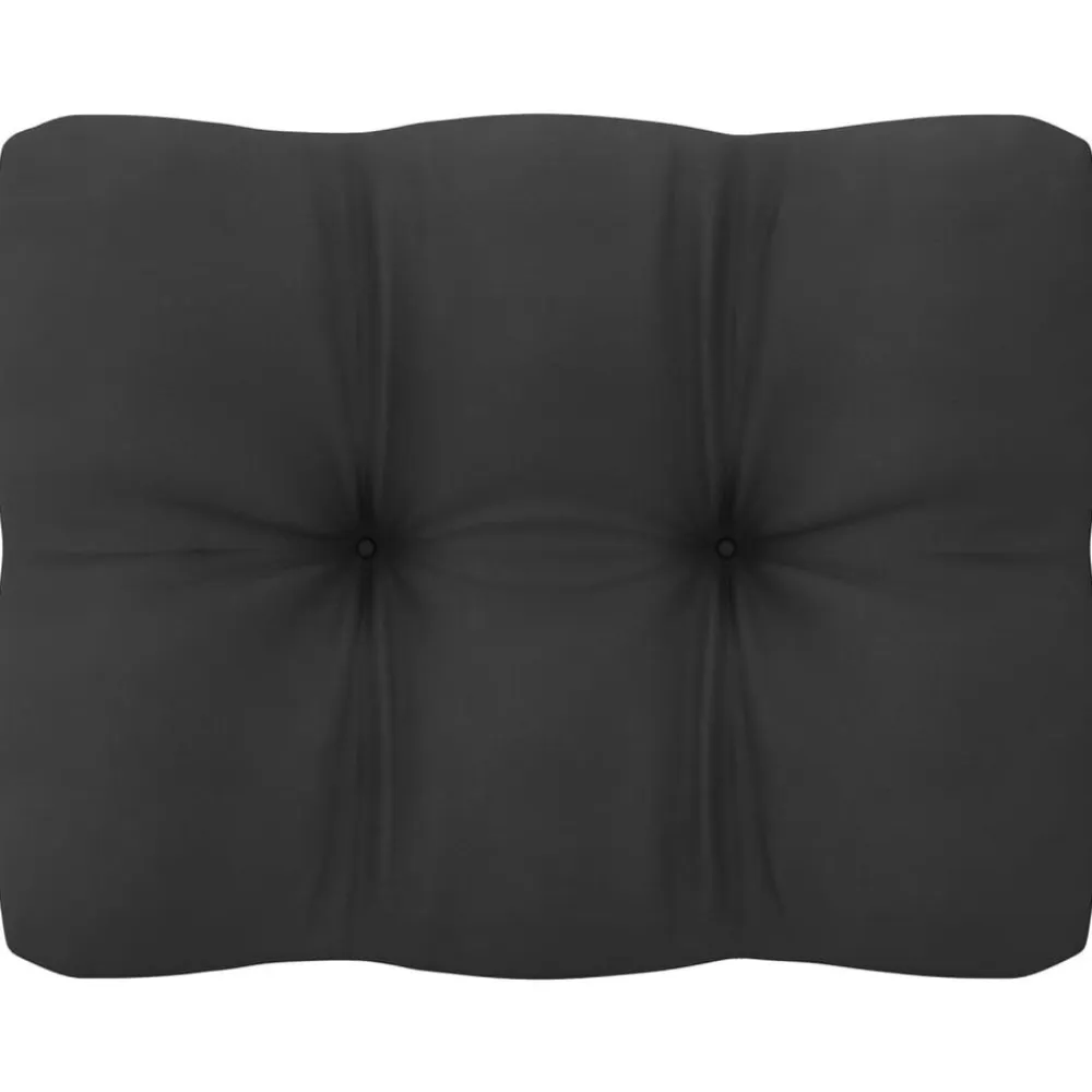 vidaXL Muebles De Jardín-Set de muebles de jardín 2 pzas con cojines madera pino