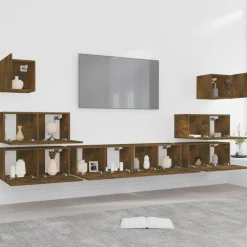 vidaXL Muebles Tv-Set de muebles de TV 8 pzas madera contrachapada