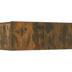 vidaXL Set de muebles de TV 5 pzas madera contrachapada Roble ahumado New