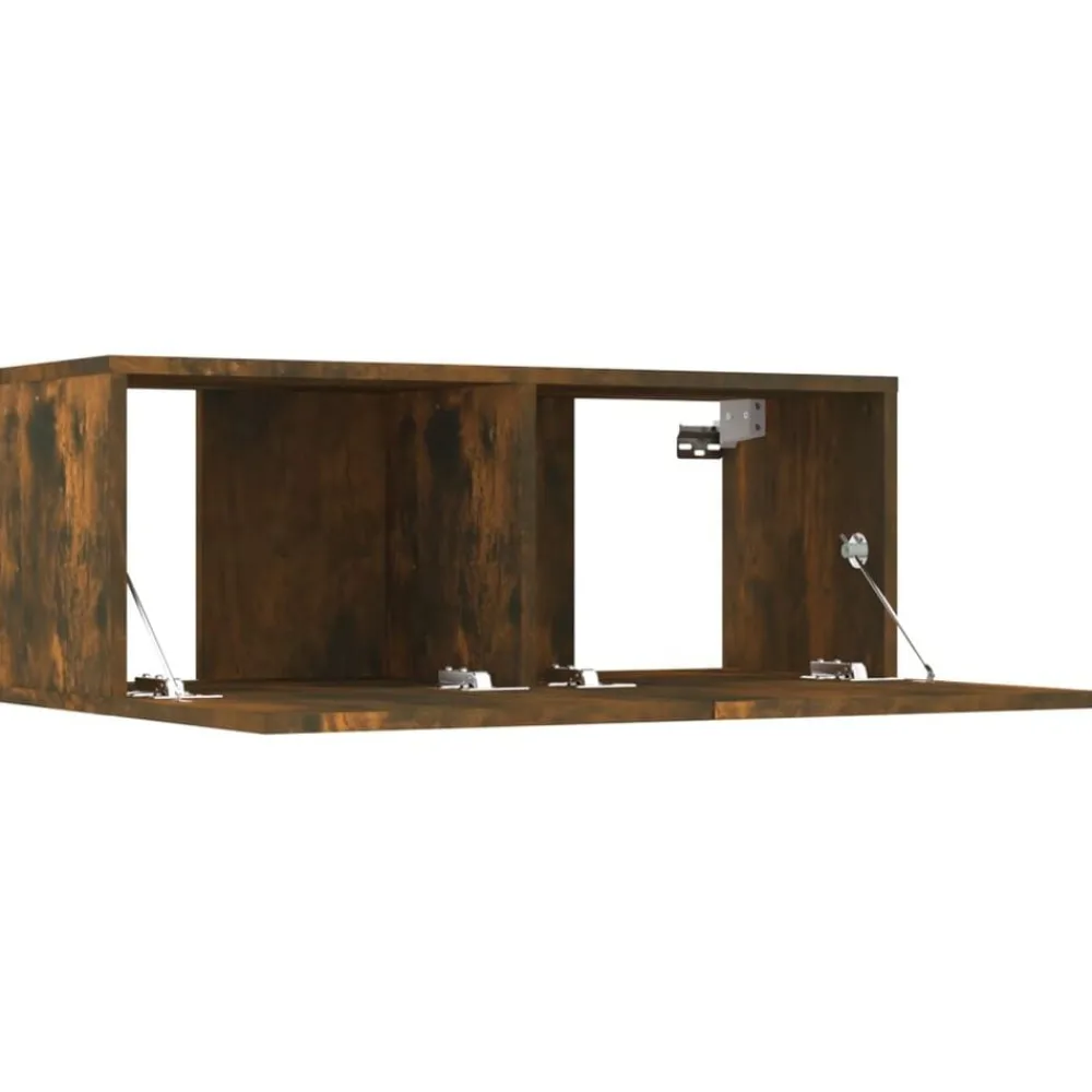 vidaXL Set de muebles de TV 5 pzas madera contrachapada Roble ahumado New