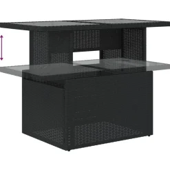 vidaXL Muebles De Jardín-Set de muebles de jardín 5 pzas y cojines ratán sintético negro