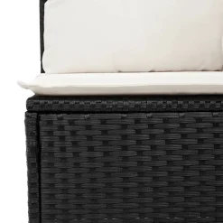 vidaXL Muebles De Jardín-Set de muebles de jardín 5 pzas y cojines ratán sintético negro