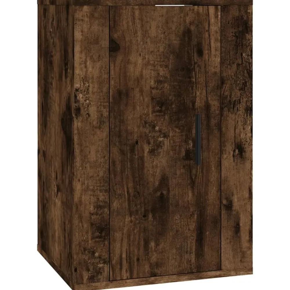 vidaXL Set de muebles de TV 3 pzas madera contrachapada Roble ahumado Online