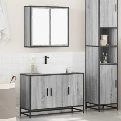 vidaXL Conjuntos De Muebles-Set de muebles de baño 2 pzas madera contrachapada