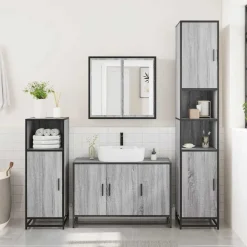 vidaXL Conjuntos De Muebles-Set de muebles de baño 2 pzas madera contrachapada