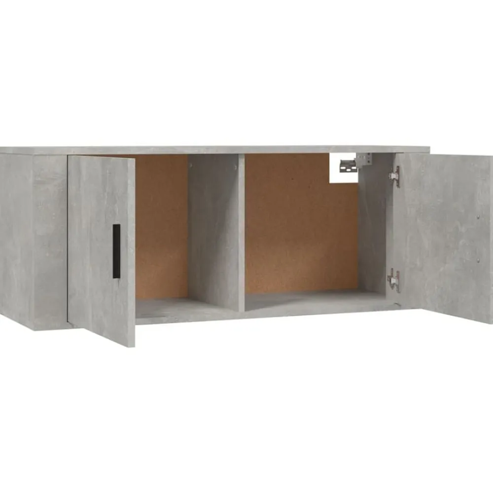 vidaXL Set de muebles de TV 3 pzas madera contrachapada gris hormigón Gris hormigón Outlet