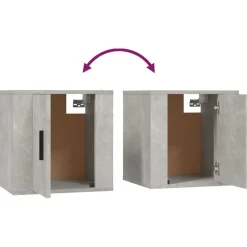 vidaXL Set de muebles de TV 3 pzas madera contrachapada gris hormigón Gris hormigón Outlet