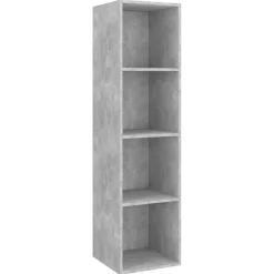 vidaXL Muebles Tv-Set de muebles de TV 4 pzas madera contrachapada gris hormigón