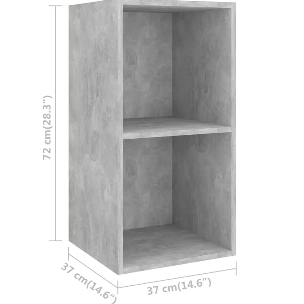 vidaXL Muebles Tv-Set de muebles de TV 4 pzas madera contrachapada gris hormigón