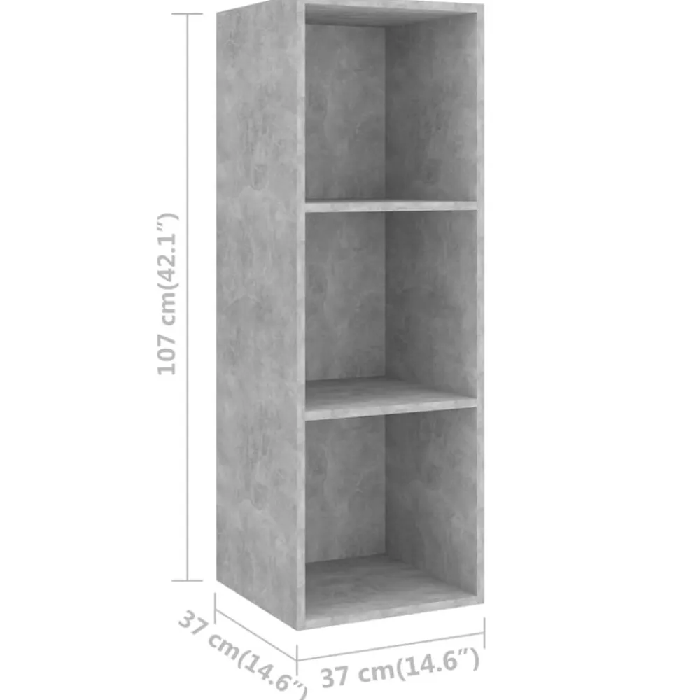 vidaXL Muebles Tv-Set de muebles de TV 4 pzas madera contrachapada gris hormigón