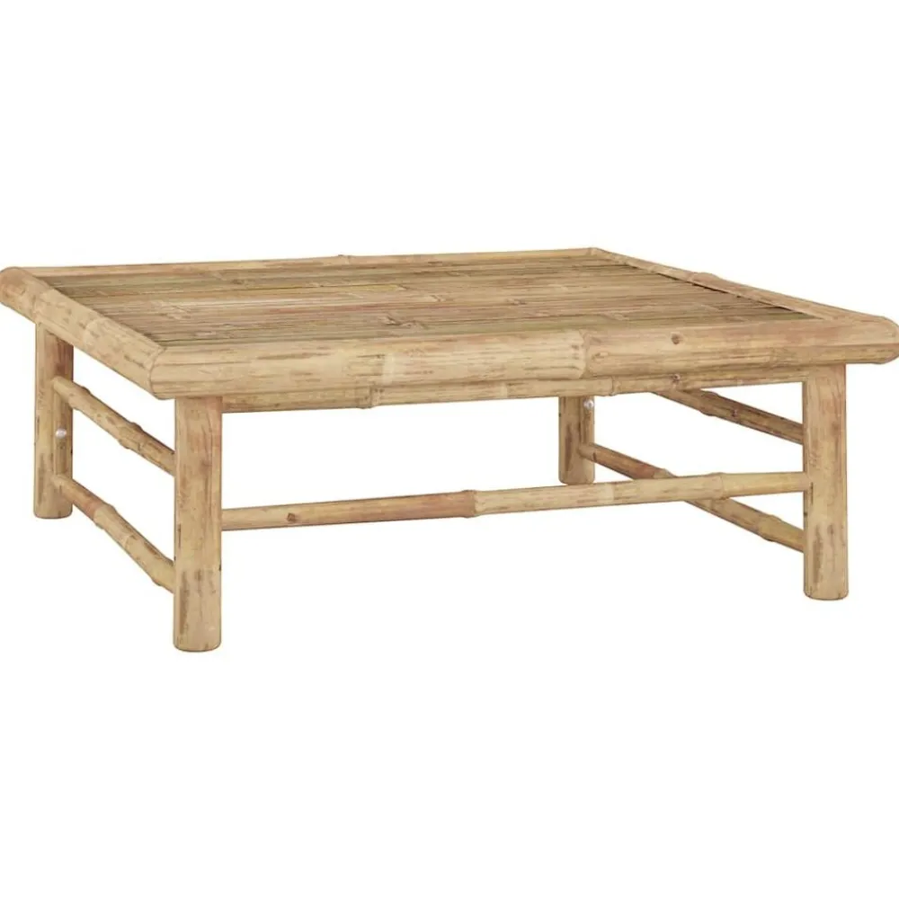 vidaXL Muebles De Jardín-Set de muebles de jardín 5 piezas bambú con cojines