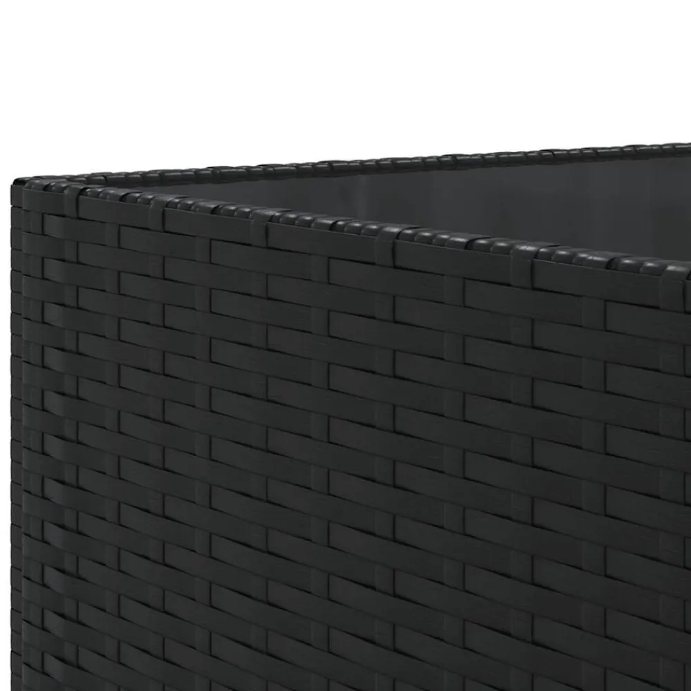 vidaXL Set de muebles de jardín y cojines 7 pzas ratán sintético negro Negro y crema Best