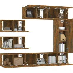 vidaXL Muebles Tv-Set de muebles de TV 8 pzas madera contrachapada