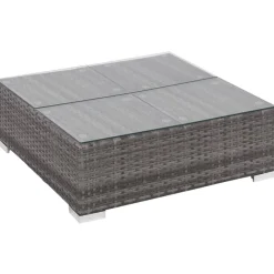vidaXL Set de muebles de jardín 6 pzas y cojines ratán sintético Gris Outlet