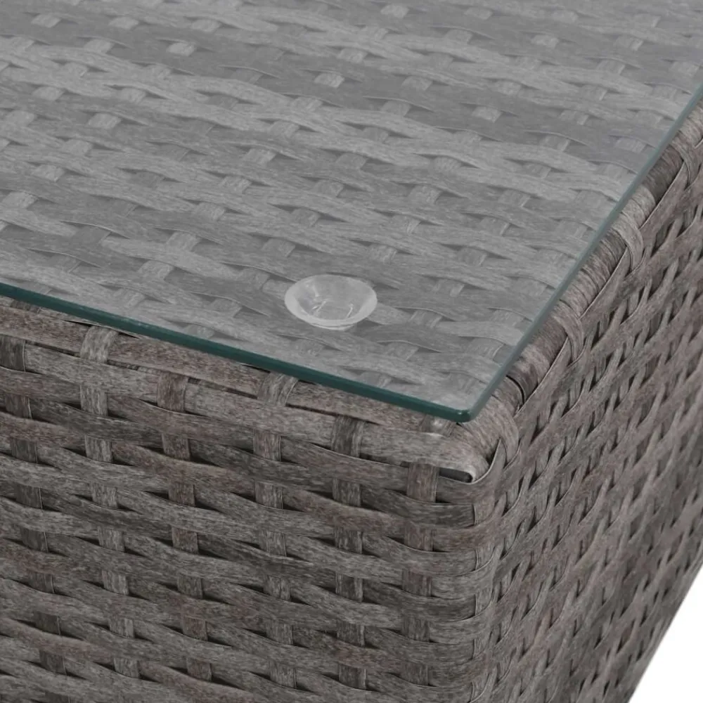 vidaXL Set de muebles de jardín 6 pzas y cojines ratán sintético Gris Outlet