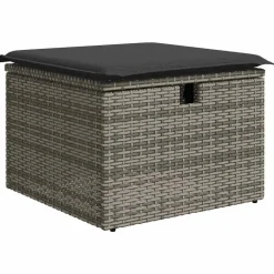 vidaXL Muebles De Jardín-Set de muebles de jardín 6 pzas y cojines ratán sintético
