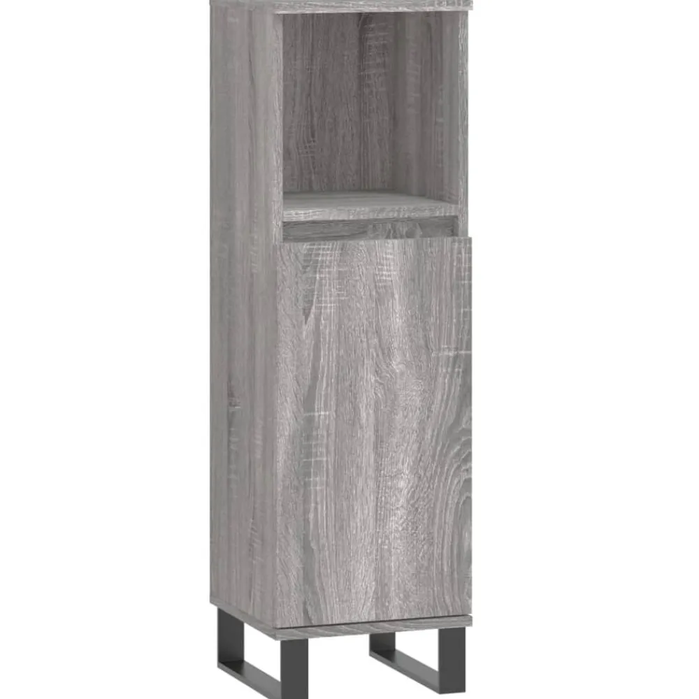 vidaXL Conjuntos De Muebles-Set de muebles de baño 3 pzas madera contrachapada