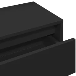 vidaXL Set de muebles de recibidor 4 piezas madera de ingeniería Negro Outlet
