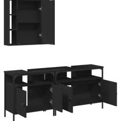 vidaXL Conjuntos De Muebles-Set de muebles de baño 3 piezas madera contrachapada