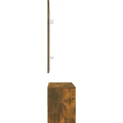 vidaXL Set de muebles de recibidor madera contrachapada Roble ahumado Online
