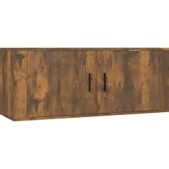 vidaXL Set de muebles de TV 6 pzas madera contrachapada Roble ahumado Online