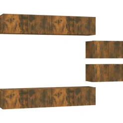 vidaXL Muebles Tv-Set de muebles de TV 6 pzas madera contrachapada