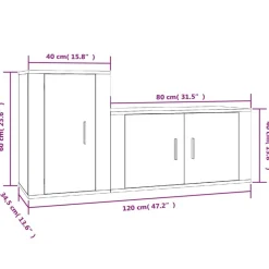 vidaXL Muebles Tv-Set de muebles de TV 2 pzas madera contrachapada