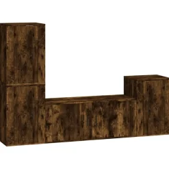 vidaXL Muebles Tv-Set de muebles de TV 4 pzas madera contrachapada