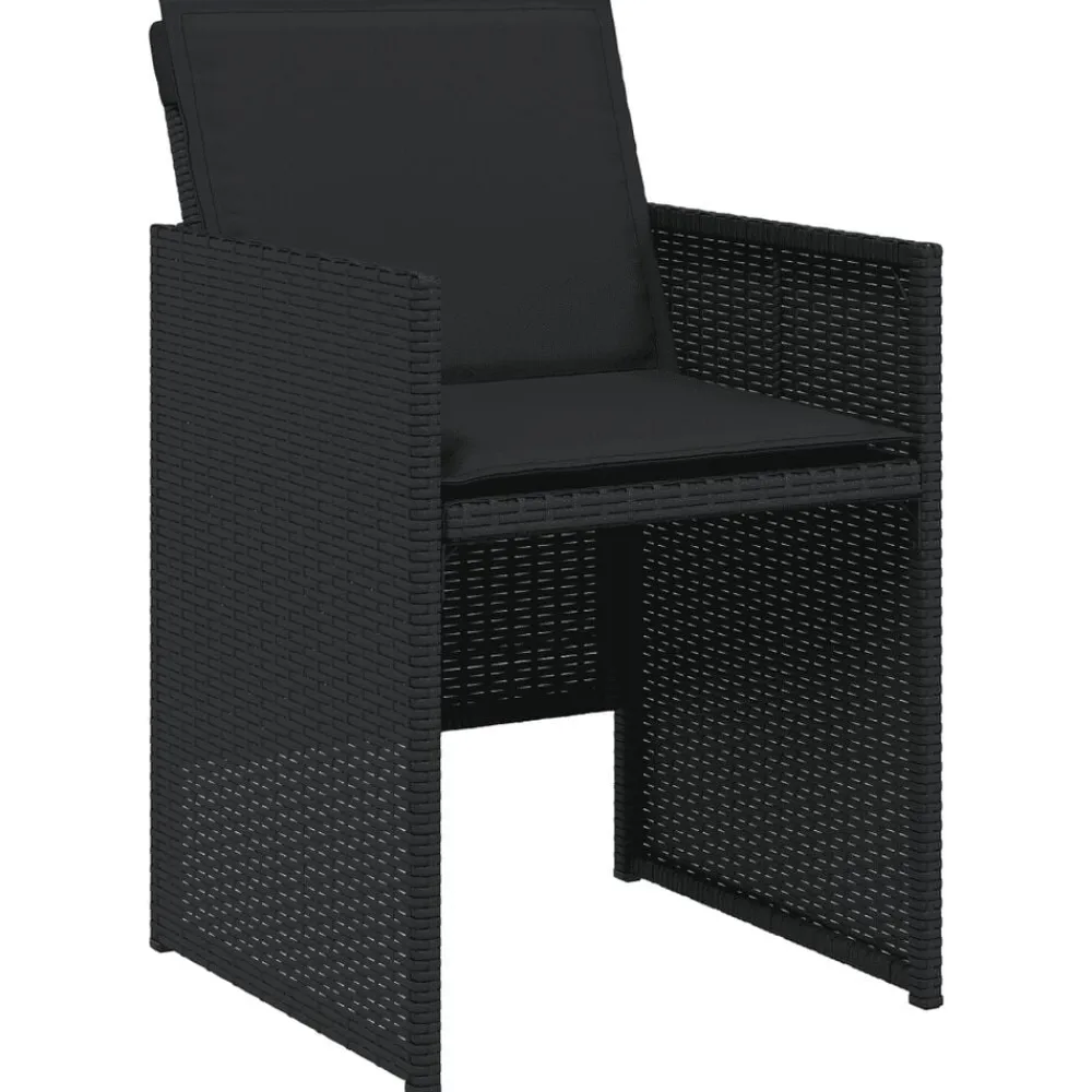 vidaXL Set de muebles jardín 5 pzas con cojines ratán sintético Negro Online