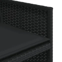 vidaXL Set de muebles jardín 5 pzas con cojines ratán sintético Negro Online